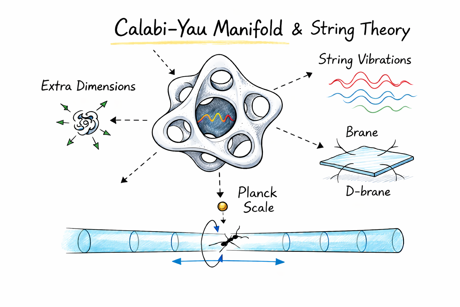 Calabi–Yau manifold and extra dimensions