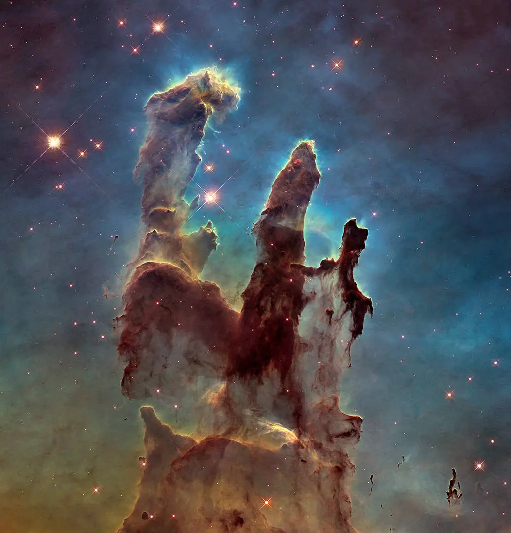 Pillars of Creation in the Eagle Nebula captured by Hubble